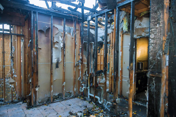 Professional Fire Damage Removal technician working in Plato, MN